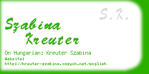 szabina kreuter business card